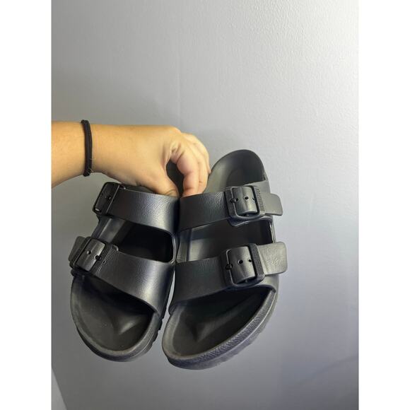 Birkenstock Arizona EVA Gray Metallic Womens Sz 37 Double Strap Sandals - Picture 4 of 7